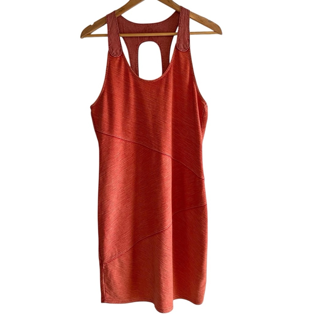 Free People fitted stretchy sleeveless dress open back Sz L excellent condition - Picture 3 of 13